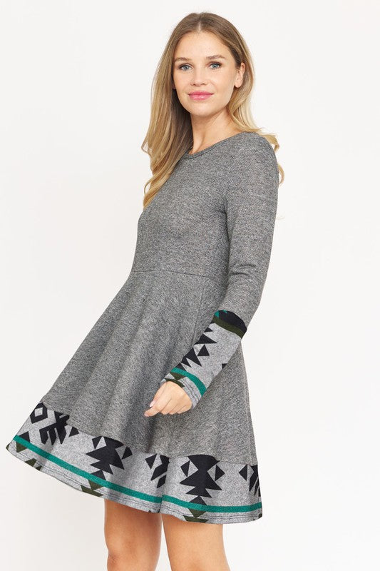 Stilla | Plaid Lagdelt Fit Og Flare Kjole