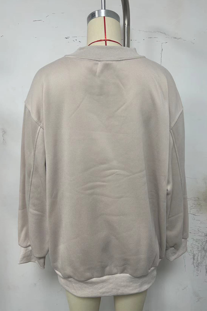 Stilla | Behagelig Hoodie Med V-Hals I Patchwork Stil Til Hverdagen