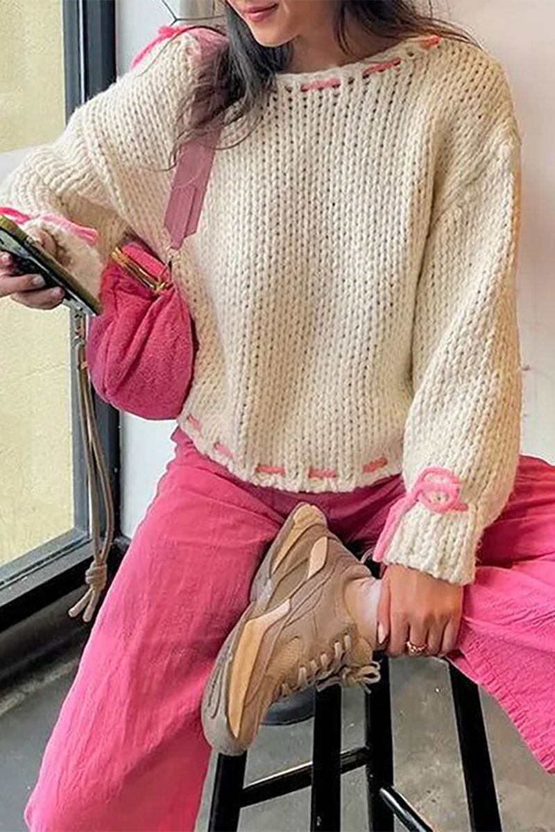 Stilla | Casual sweater med snor og rund halsudskæring