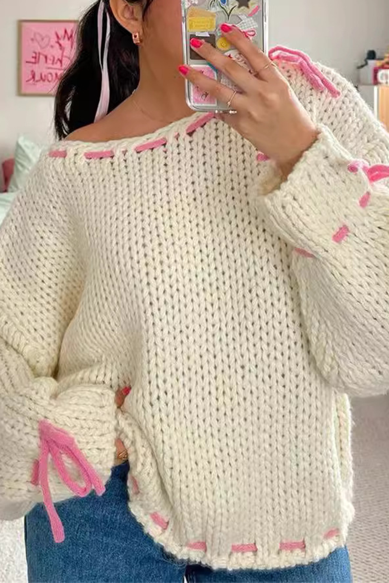Stilla | Casual sweater med snor og rund halsudskæring