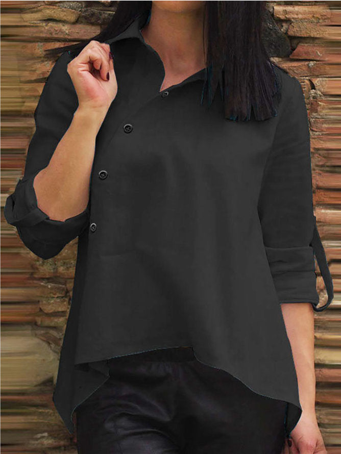 Damer afslappet bluse med asymmetrisk snit Stilla