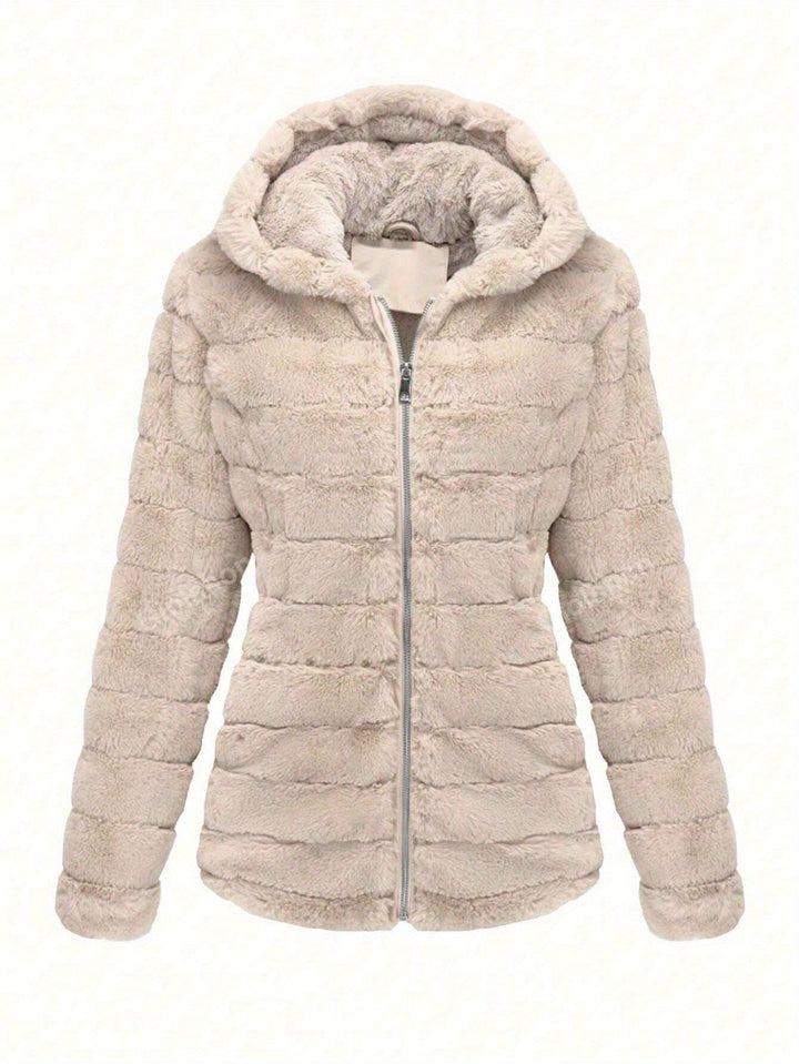 Stilla | Stilfuld beige damefleecejakke