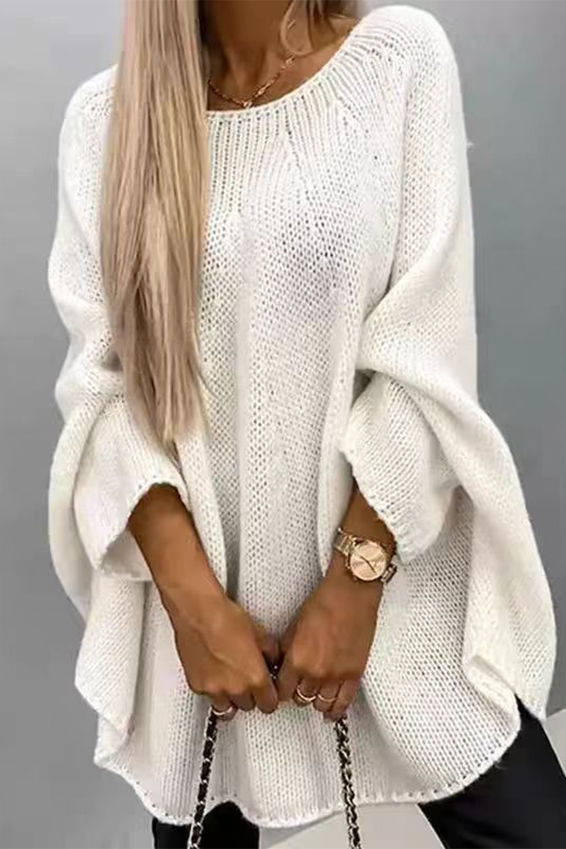 Stilla | Lille afslappet pullover med rund halsudskæring i patchwork design til hverdagen