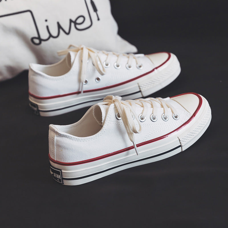 Dame Retro Canvas Sneakers med klassisk lavsko-stil og slidstærkt overmateriale Stilla