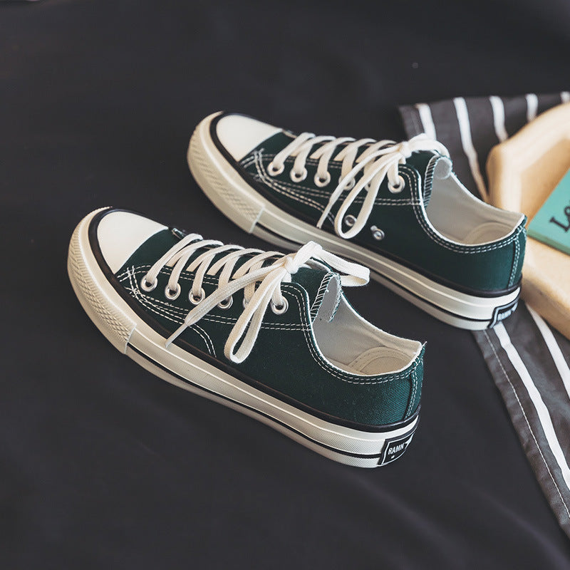 Dame Retro Canvas Sneakers med klassisk lavsko-stil og slidstærkt overmateriale Stilla