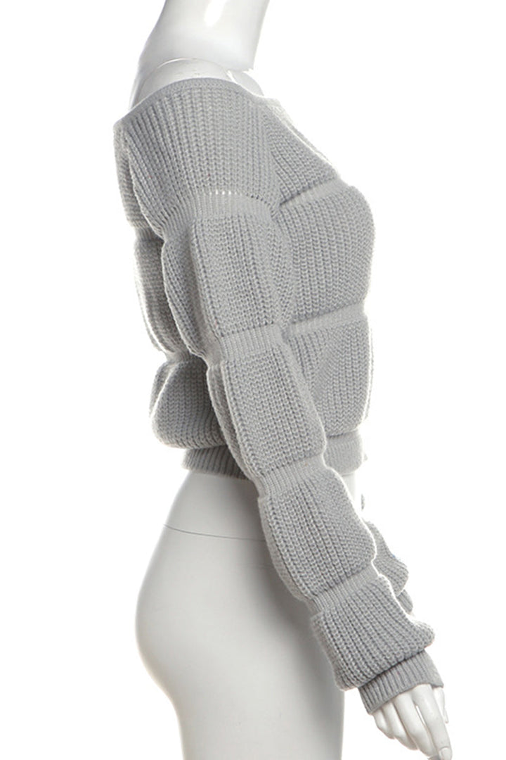 Stilla | Løs Patchwork Pullover Med skuldrefrie ærmer