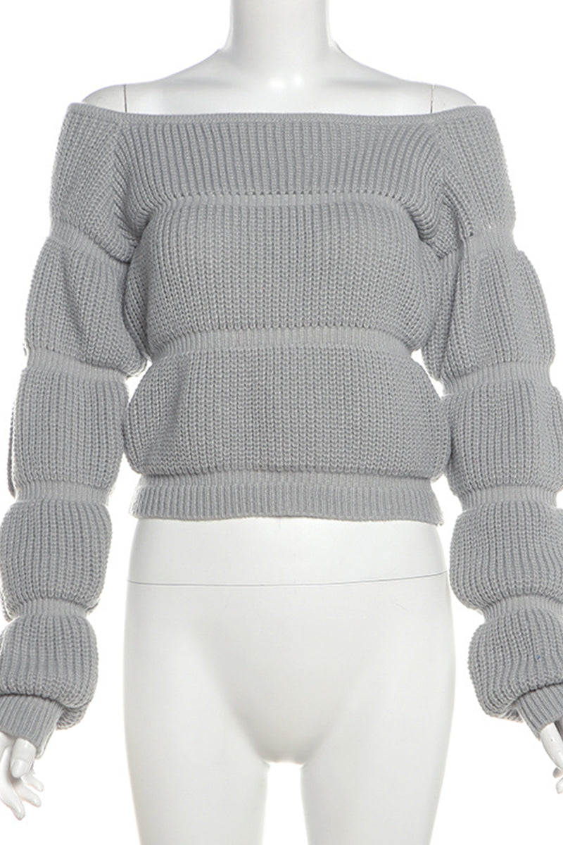 Stilla | Løs Patchwork Pullover Med skuldrefrie ærmer