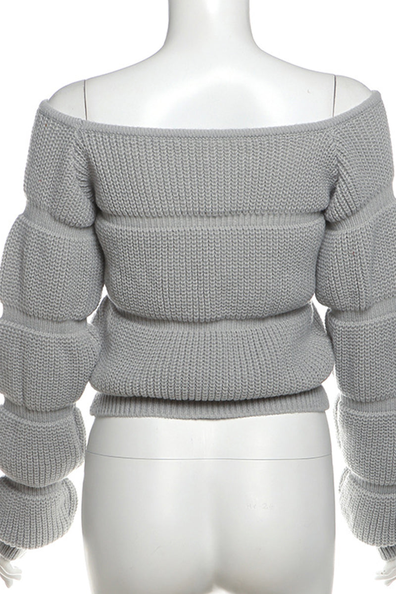 Stilla | Løs Patchwork Pullover Med skuldrefrie ærmer