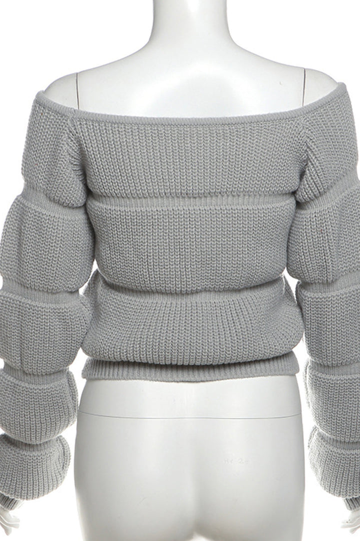 Stilla | Løs Patchwork Pullover Med skuldrefrie ærmer