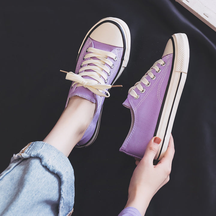 Dame Retro Canvas Sneakers med klassisk lavsko-stil og slidstærkt overmateriale Stilla