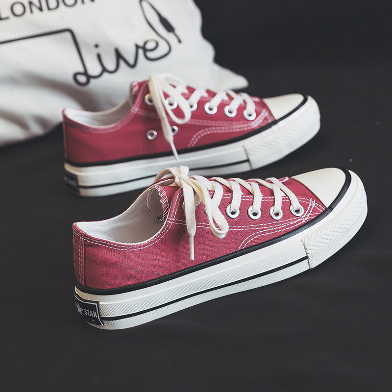 Dame Retro Canvas Sneakers med klassisk lavsko-stil og slidstærkt overmateriale Stilla