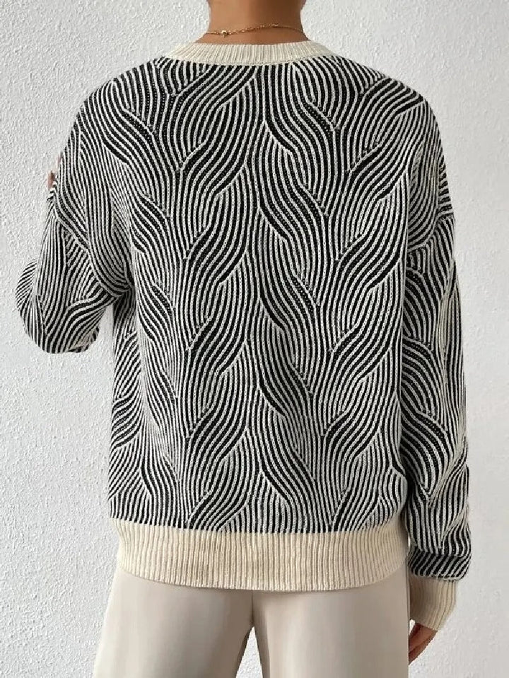 Stilla | Afslappet Sweater med Abstrakt Mønster