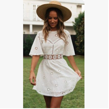 Kvinde Besticket Boho Mini Kjole Stilla