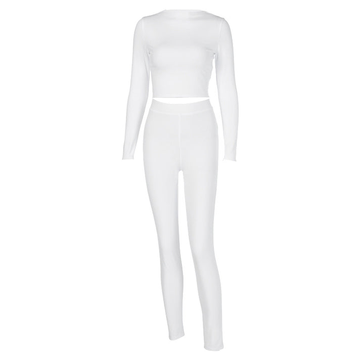 Dame Sporty Langærmet Sæt med figurvenligt Design og behagelig Snit Stilla