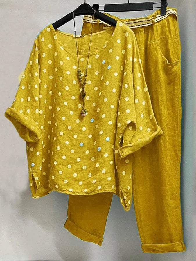 Stilla | Dame mode med polka dot print sæt