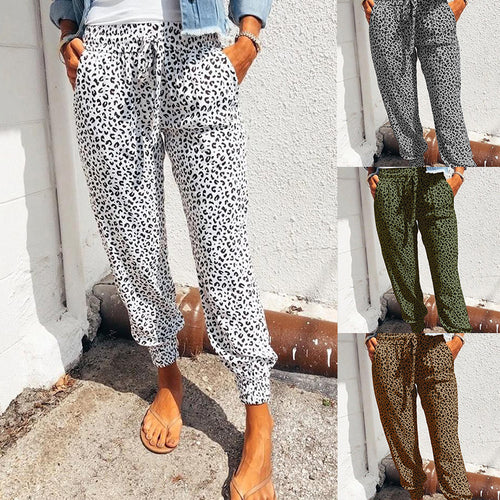 Dame joggingbukser med trendy dyretryk Stilla