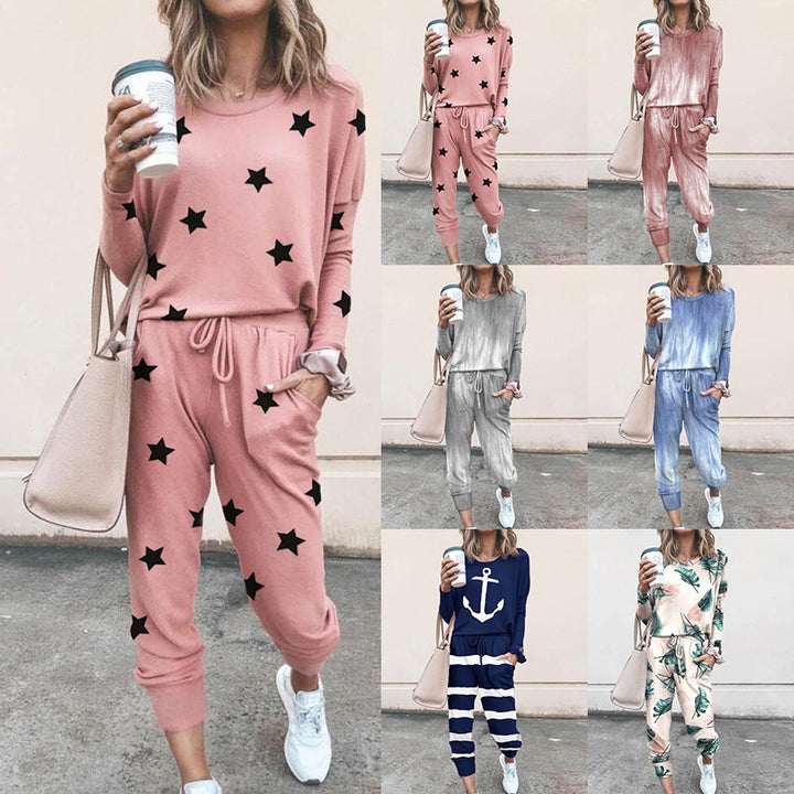 Dame fritids-loungewear sæt med blomstermønster Stilla