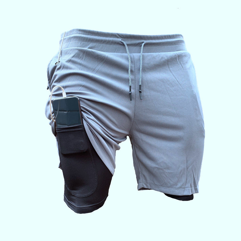 Herrer Sportslige Hybrid-shorts med praktiske lommer og åndbart materiale Stilla