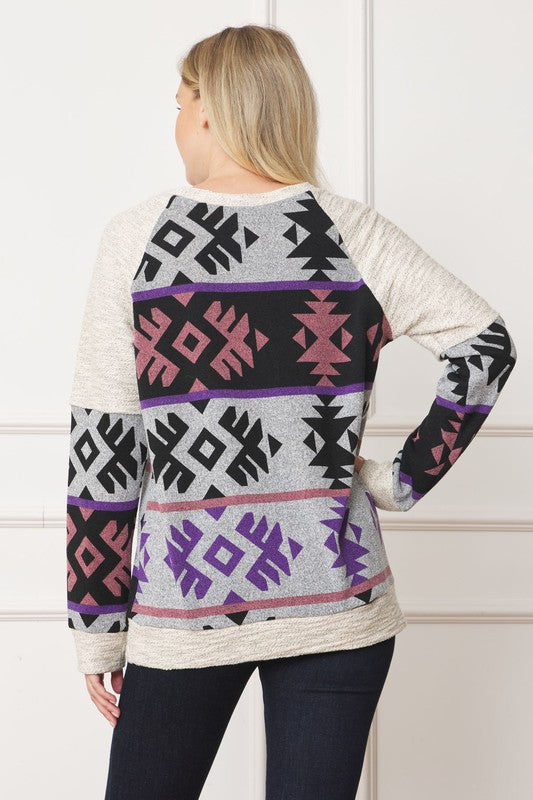 Stilla | V Stitch Tribal Contrast Tunika