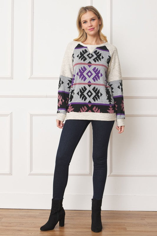 Stilla | V Stitch Tribal Contrast Tunika