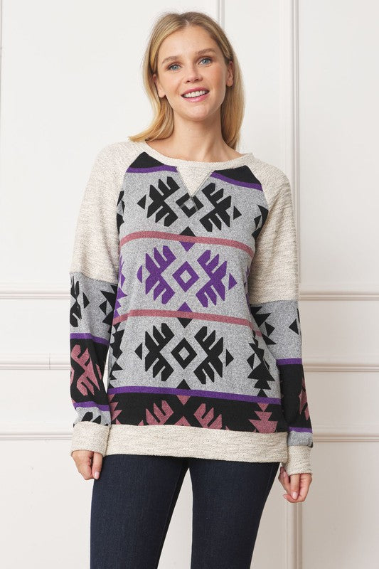 Stilla | V Stitch Tribal Contrast Tunika
