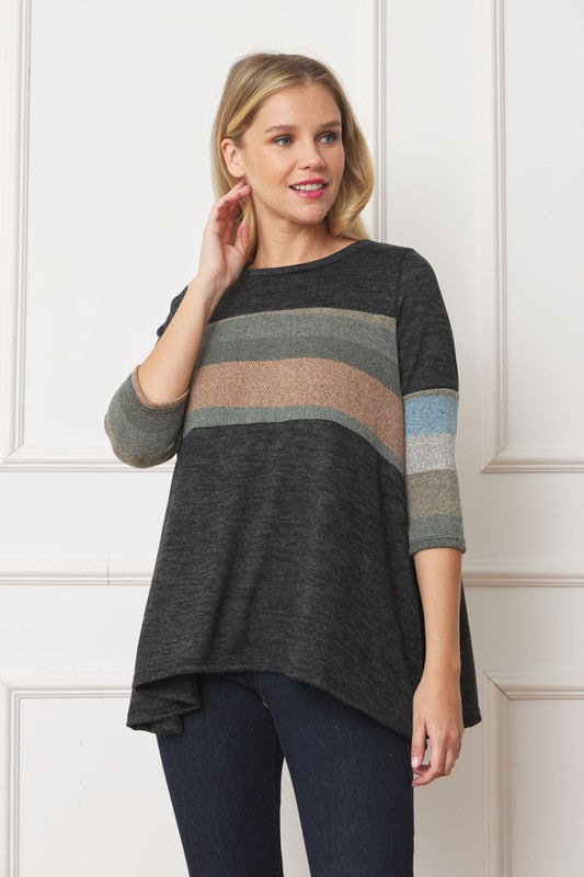Stilla | Stribe Panel a Line Tunika