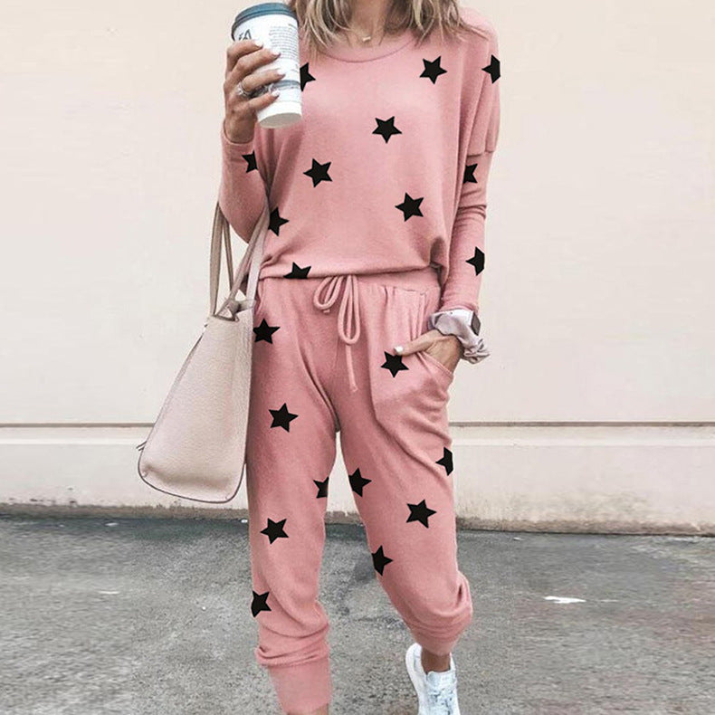 Dame fritids-loungewear sæt med blomstermønster Stilla