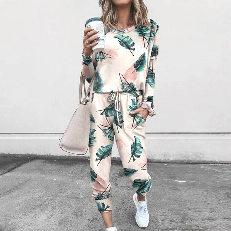 Dame fritids-loungewear sæt med blomstermønster Stilla