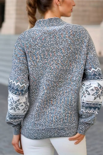 Stilla | Smart julesweater med snefnugturtleneck