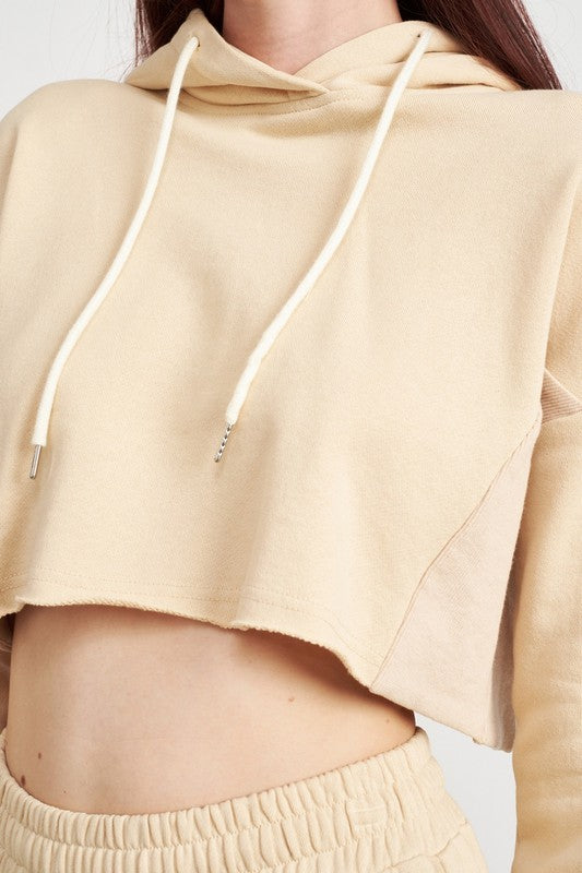 Stilla | Kort Hoodie Med Snøre