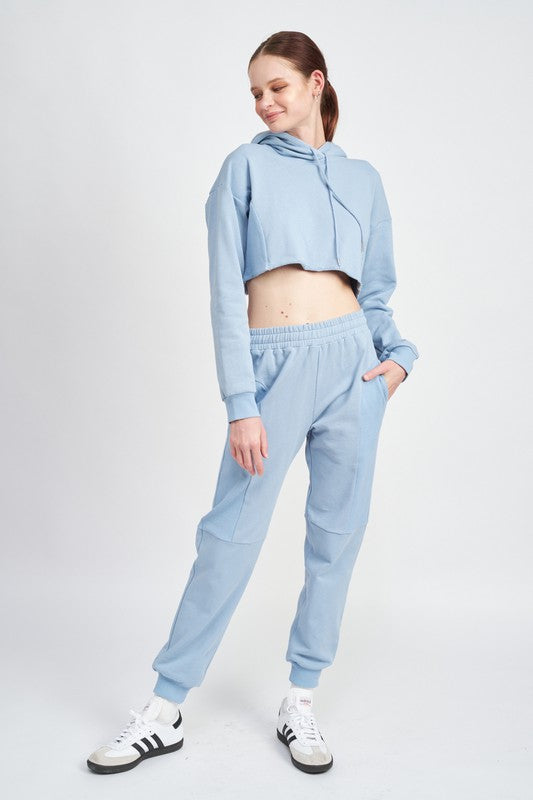 Stilla | Kort Hoodie Med Snøre