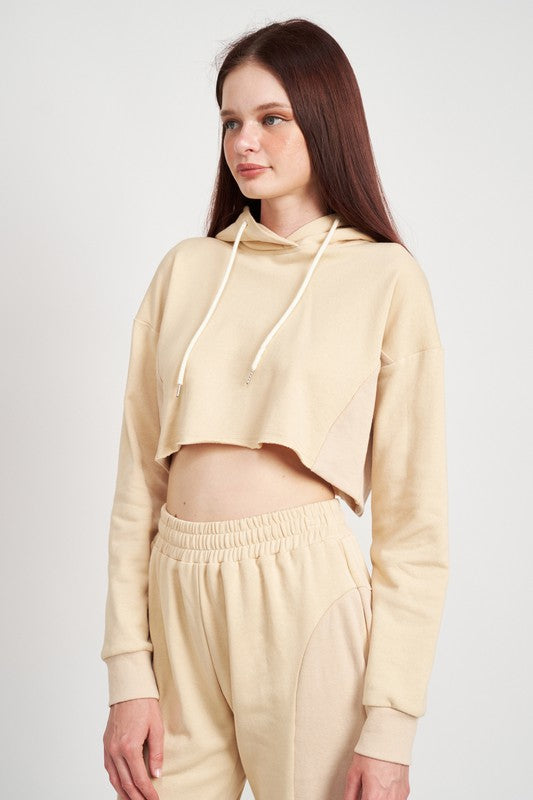 Stilla | Kort Hoodie Med Snøre