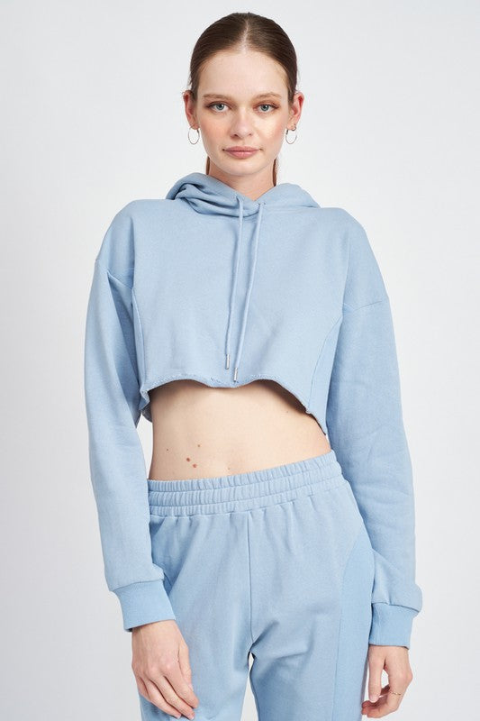 Stilla | Kort Hoodie Med Snøre