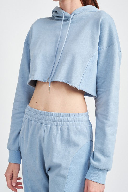 Stilla | Kort Hoodie Med Snøre