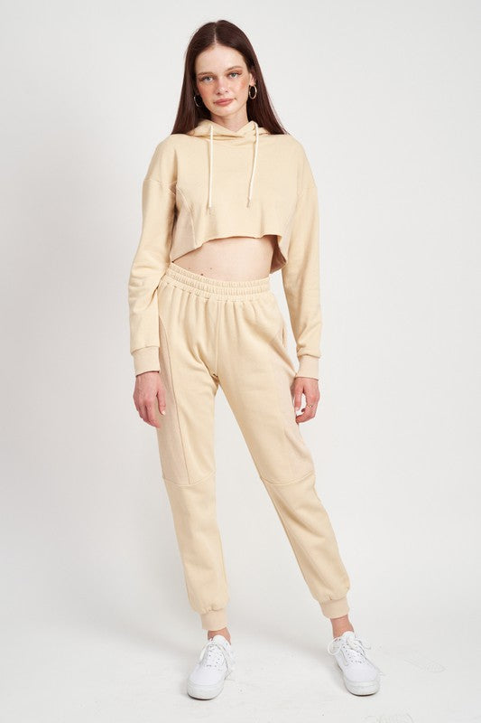 Stilla | Kort Hoodie Med Snøre