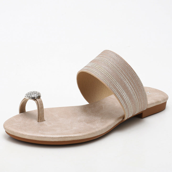Dame elegante sandaler med strass-applikation Stilla