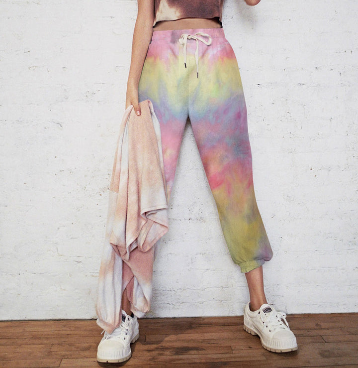 Dame fritidsbukser med afslappet snit og moderne batikmønstre Stilla