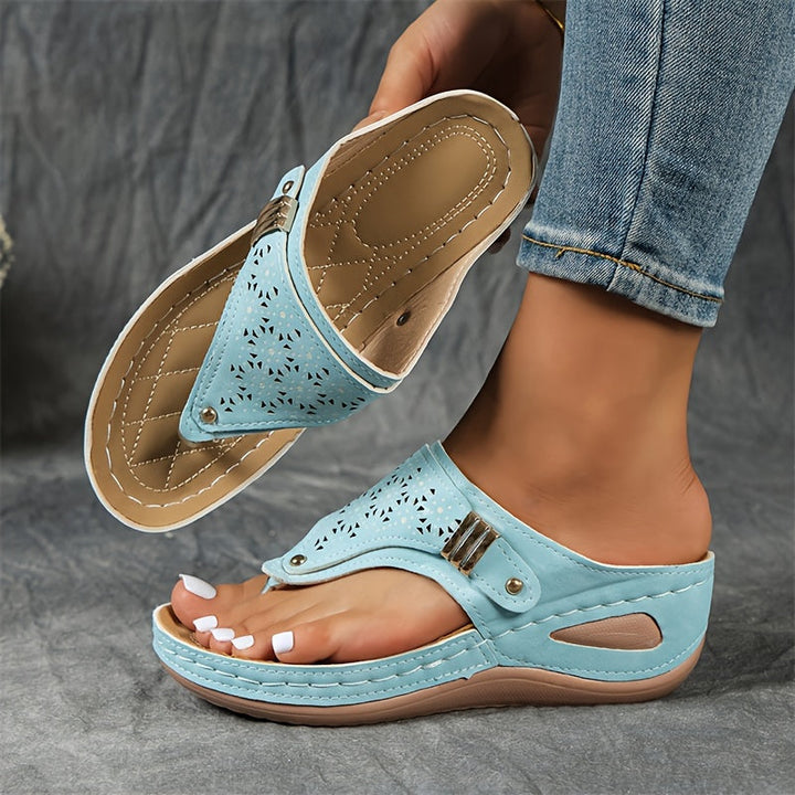 Stilla | Klap Sandal Med Hæl Behagelige Sandaler Med Støtte Til Svangen