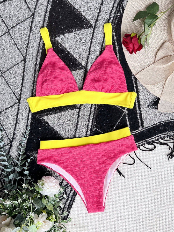 Stilla | Bikini Trekant Struktureret Høj Talje