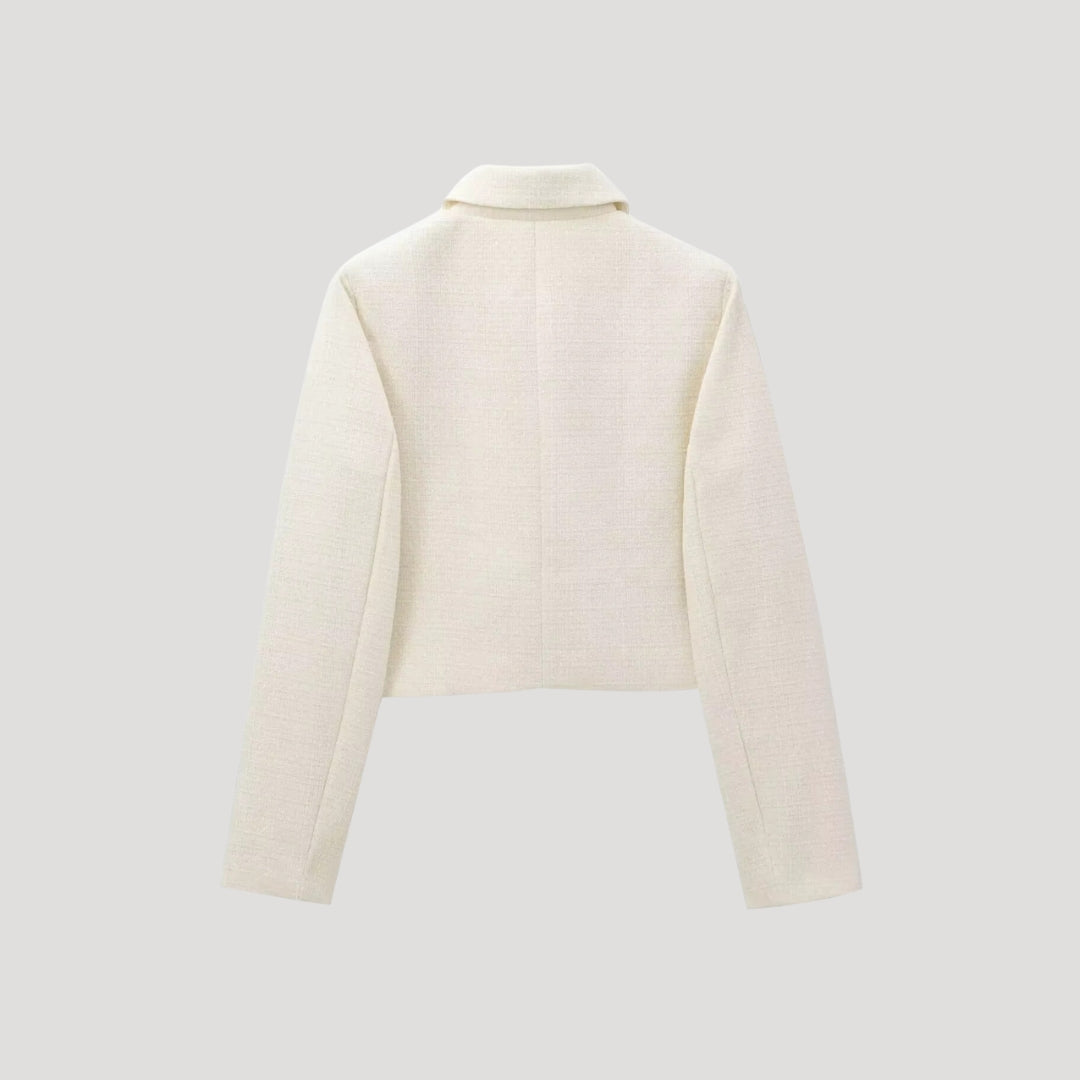Stilla | Kvinder Tweed Bue Detalje Jakke