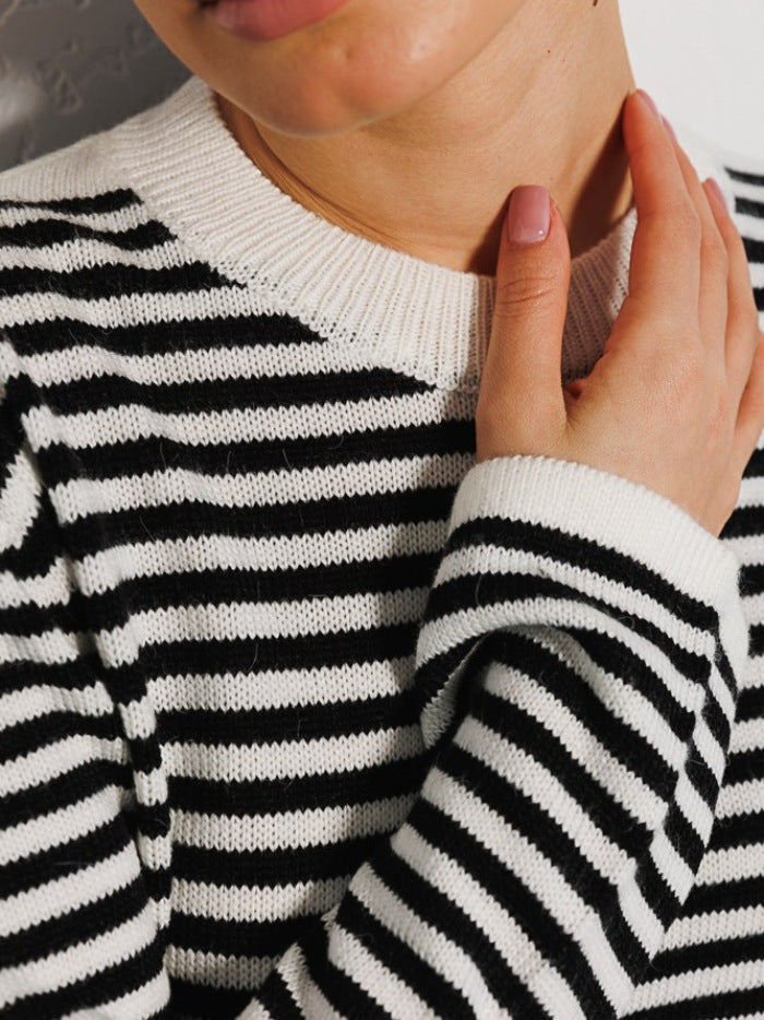 Stilla | Stribet Sweater Med Lange Ærmer Amelia