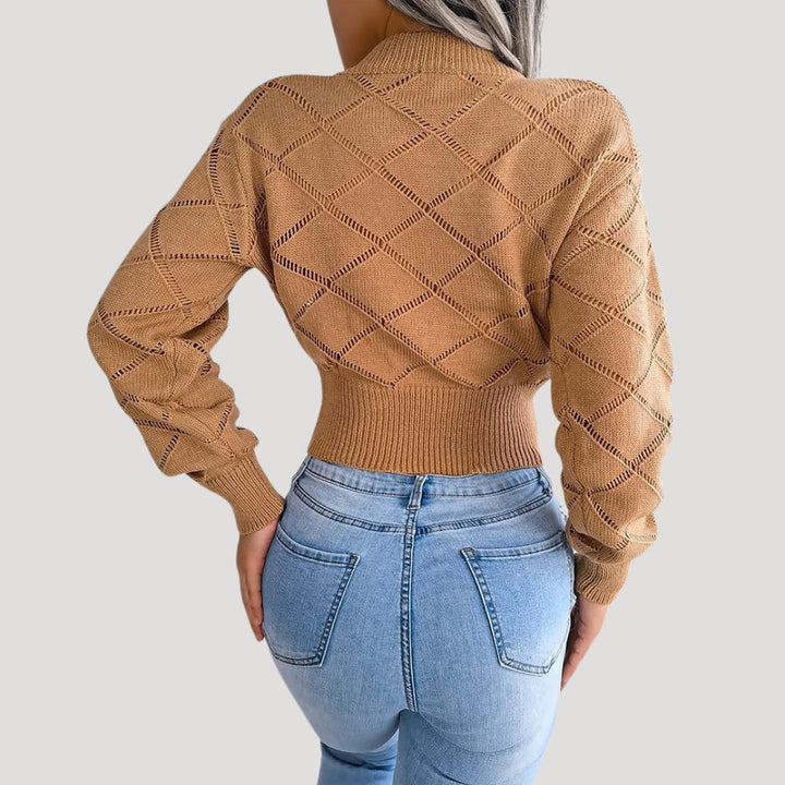 Stilla | Diamond Strikket Cropped Trøje
