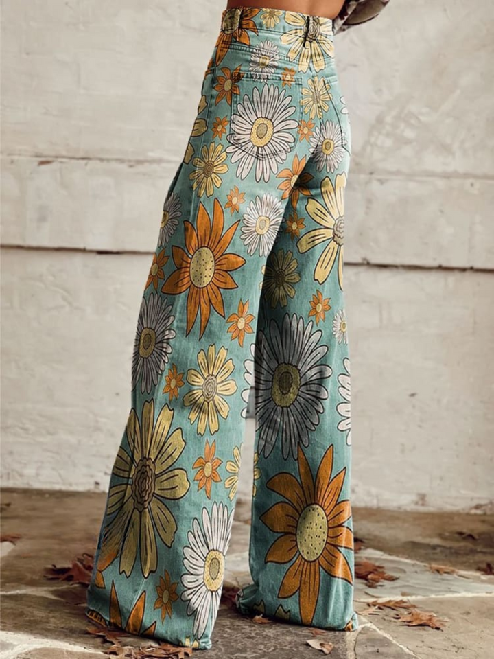 Stilla | Årgang Floral Baggy Bukser