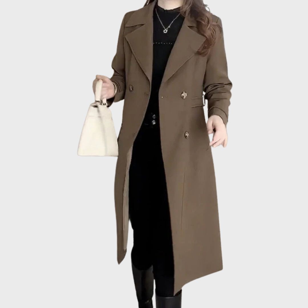 Stilla | Dobbeltradet trenchcoat til kvinder