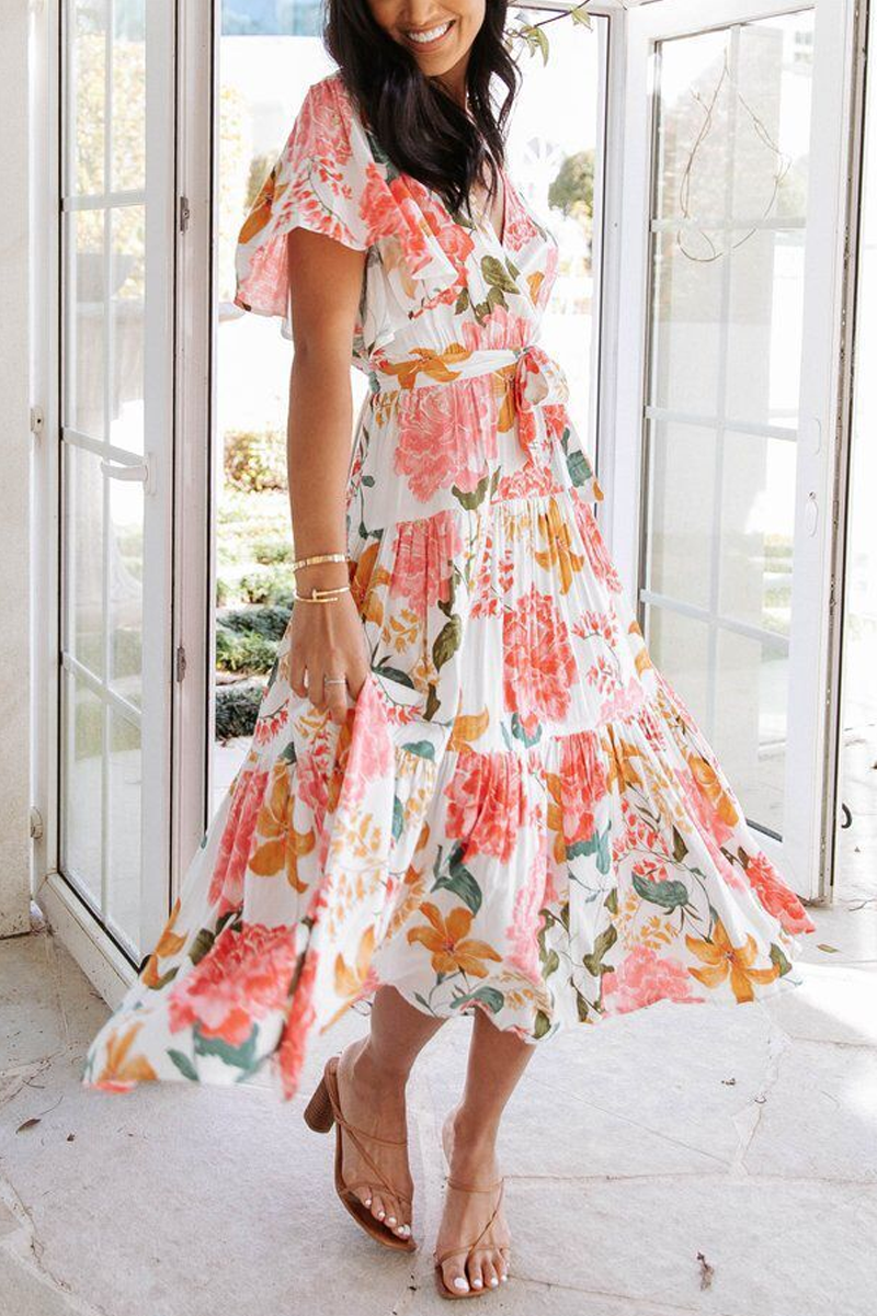 Stilla | Sunshine Grace Floral Midi Kjole