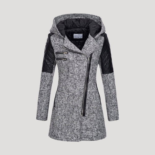 Stilla | Elegant Tweed Hættefrakke