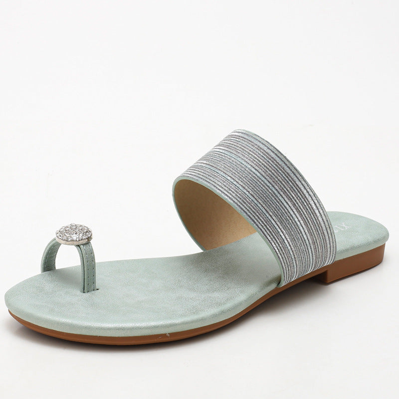 Dame elegante sandaler med strass-applikation Stilla