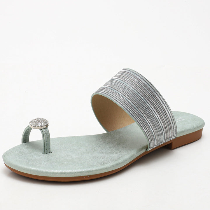 Dame elegante sandaler med strass-applikation Stilla