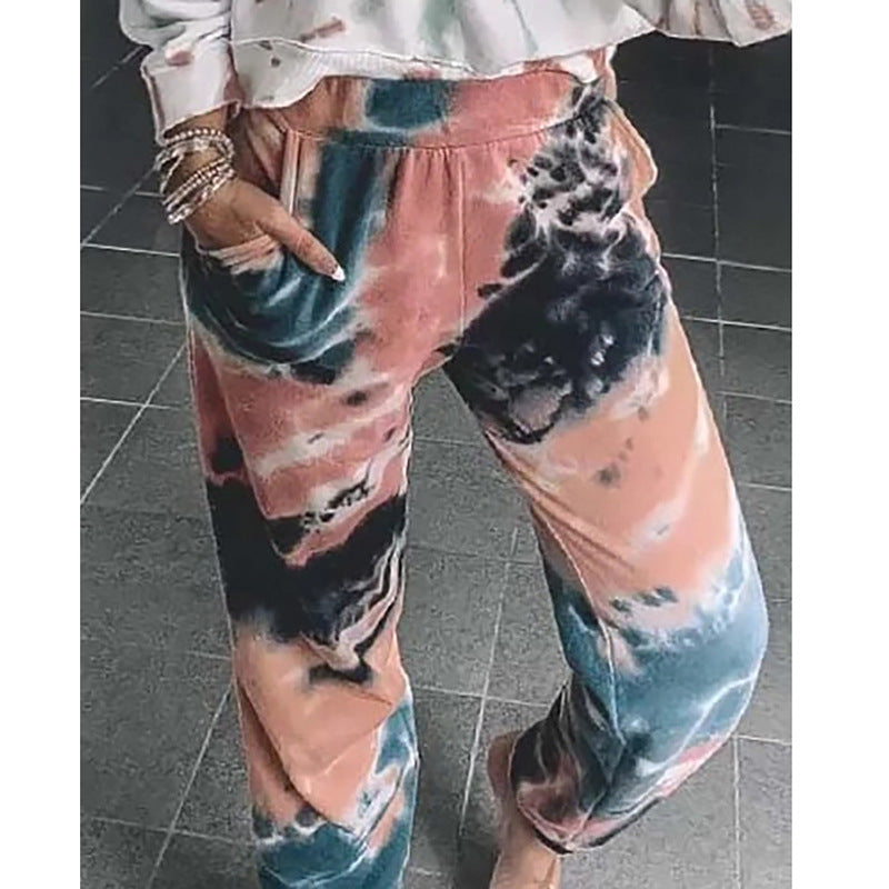 Dame joggingbukser i moderne batikdesign Stilla