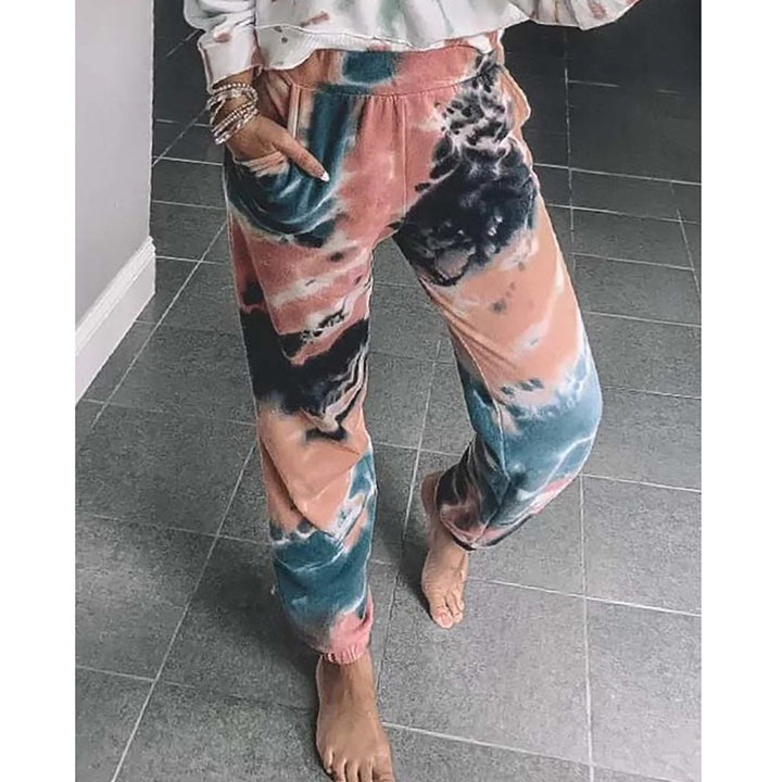 Dame joggingbukser i moderne batikdesign Stilla